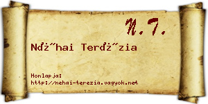 Néhai Terézia névjegykártya